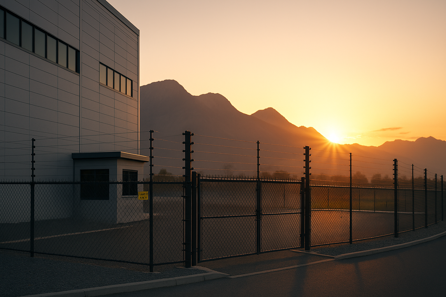 Data Ctr w Fence Mtns